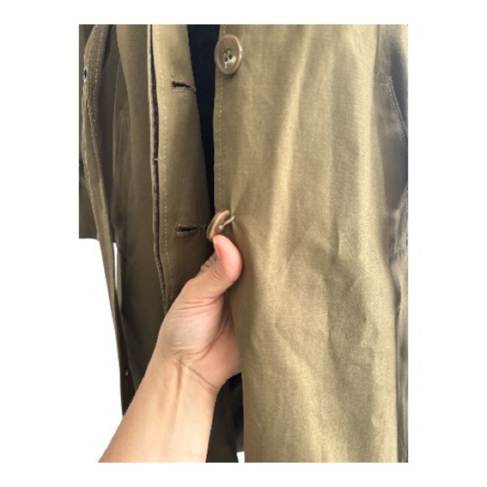 Badgley Mischka x Bagatelle New York Olive Green Trenchcoat Floor Sample - Picture 8 of 10